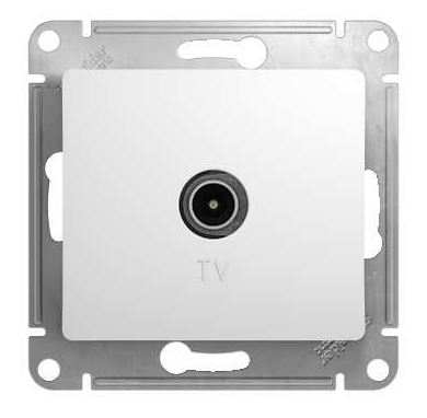 Розетка одиноч.белая в рамку  TV 1дБ GLOSSA GSL000191