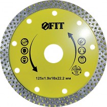 Диск алмазный 125х22,2х10х1,6мм универс.сухая и влажная резка FIT 37532