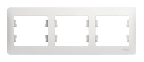 Рамка 3 поста горизонт.белая GLOSSA CSL000103