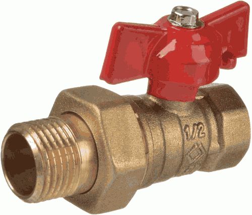 Кран шаровой 1/2" с америк. бабочка Expromt Ex 10418 25703