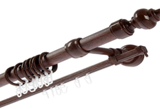 Карниз+шина орех с пластиком 240см (1уп-4шт)