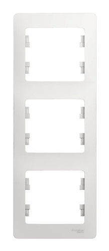 Рамка 3 поста вертикальная белая GLOSSA CSL000107
