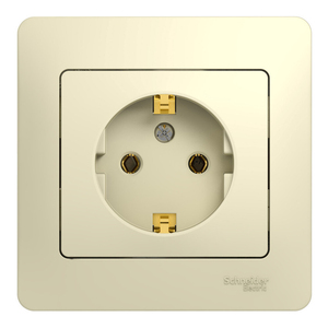 Евророзетка 1СП бежевый GLOSSA GSL000242 арт404492