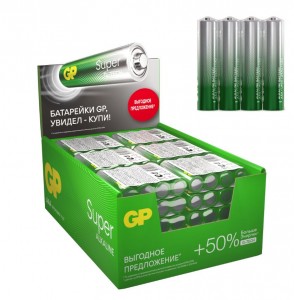 Эл.питания LR 03 ААА Alkaline Super GP G-Tech 24А 286 б/б (1уп-4/96/384шт) 901884