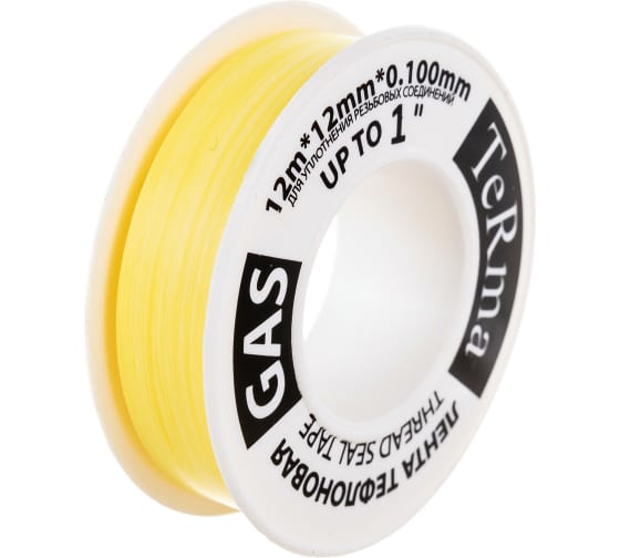 Лента Фум для газа 12ммх12м TERMA 10035/20155 (1уп-10шт)