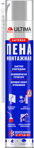 Пена монтажная бытовая всесезонная 700мл ULTIMA (1уп-12шт)