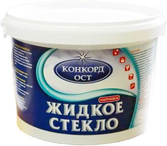 Клей жидкое стекло натриевое 1,5кг Конкорд (1уп-10шт)