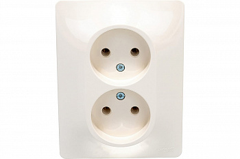 Розетка 2СП бежевая б/з GLOSSA GSL000220 404494