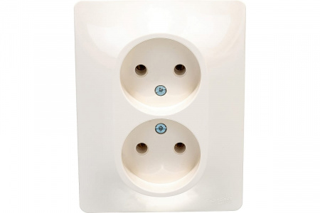Розетка 2СП бежевая б/з GLOSSA GSL000220 404494