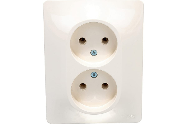 Розетка 2СП бежевая б/з GLOSSA GSL000220 404494
