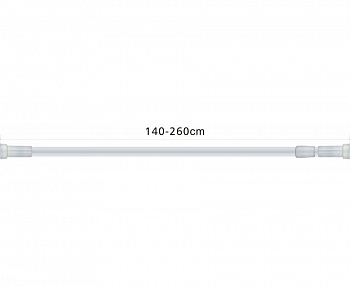 Карниз для ванной комнаты 140-260см белый HB75902 808402