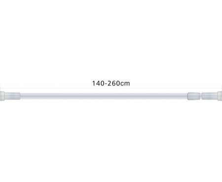 Карниз для ванной комнаты 140-260см белый HB75902 808402