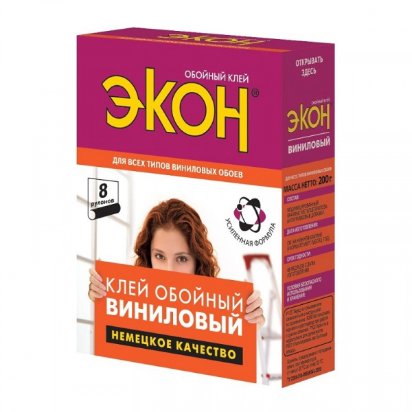 Клей для обоев виниловых 200г Экон (1уп-24шт) 630047