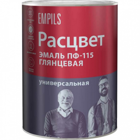 Эмаль ПФ-115 вишневая 0,9кг Расцвет ТЗ (1уп-14шт) 7040