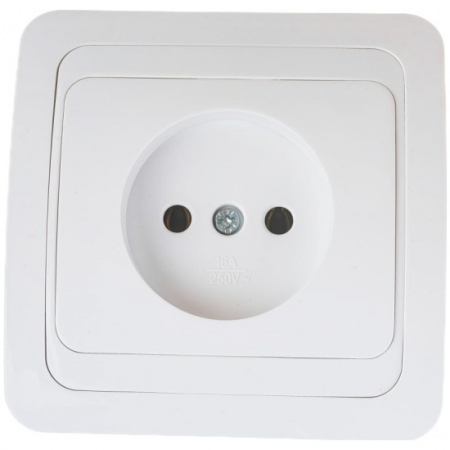 Розетка 1СП белая б/з Classico 2022 16А IP20 ASD/InHome 521850