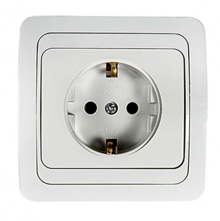 Евророзетка 1СП белая Classico 2028 16А IP20 ASD/InHome 521849
