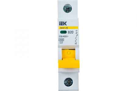 Автоматич. выключатель 1п 4,5кА ВА47-29-20А IEK 700165 (1уп-12шт)