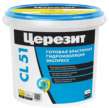 Мастика CL51 эластичная гидроизоляц. 1,4кг Церезит 2564895