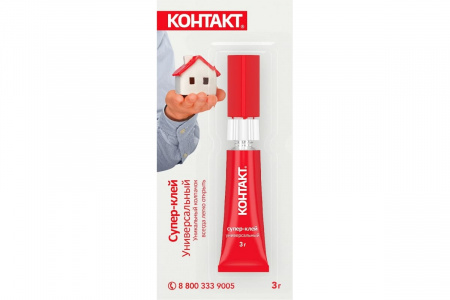 Клей супер 3г Контакт КМ 288-312 (1карта-12шт) 22291