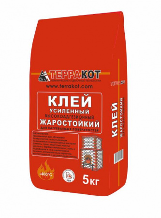 Клей жаростойкий усиленный +400гр  5кг Терракот
