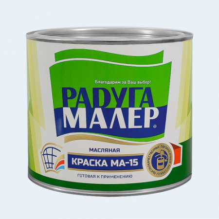 Краска МА-15 ярко-зеленая 0,9кг Радугамалер (1уп-6шт) 