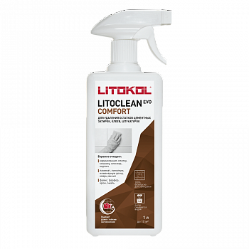 Состав для удаления остатков цементных раст. 1л LITOCLEAN КОМФОРТ ЭВО LITOKOL