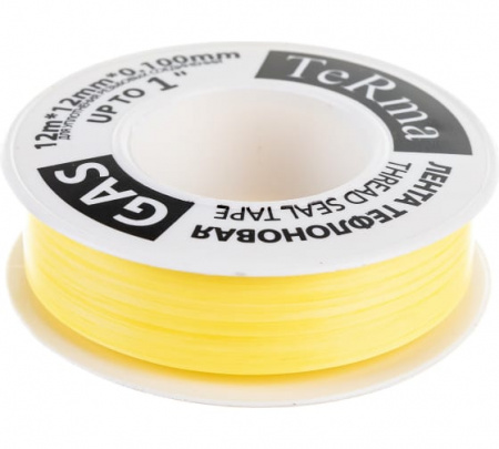 Лента Фум для газа 12ммх12м TERMA 10035/20155 (1уп-10шт)