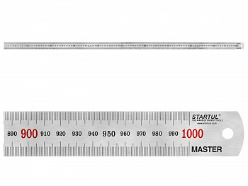Линейка 1,0м х 28мм металл нержавеющая STARTUL "MASTER" ST3500-100