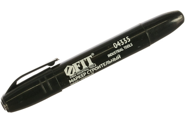 Маркер строительный черный FIT 04335 (1уп-10шт)