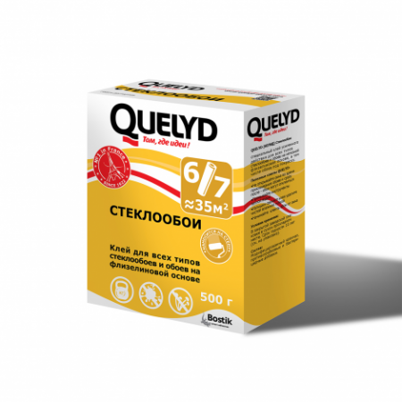 Клей для стеклообоев 500г Quelyd Стеклообои (1уп-30шт) см74115