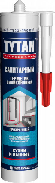 Герметик силиконовый санитарный бесцветный 280мл Титан PROF