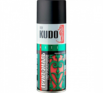 Грунт-эмаль по ржавчине черная RAL9005 KU-319005 KUDO (1уп-6шт)