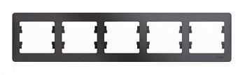 Рамка 5 постов горизонт.графит GLOSSA CSL001305