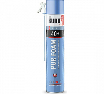 Пена монтажная бытовая всесезонная 1000мл KUDO HOME 40+ KUPH10U40+ (1уп-12шт)