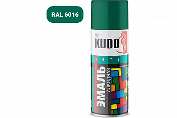 Эмаль-спрей темно-зеленая 470мл RAL6016 KU-1007 KUDO (1уп-12шт)
