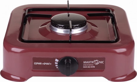 Плитка газовая 1 комф коричневая MAXTRONIC MAX-AO-001B