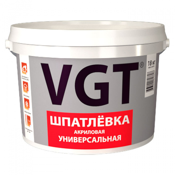 Шпаклевка универ.для вн/нар.влагостойкая 1кг ВГТ (1уп-6шт) 18654 