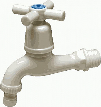 Кран водоразборный 1/2 пластиковый белый MSP20613 66452