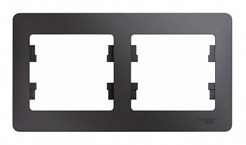 Рамка 2 поста горизонт.графит GLOSSA CSL001302