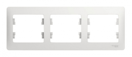Рамка 3 поста горизонт.белая GLOSSA CSL000103