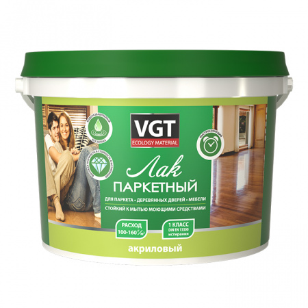 Лак акр.паркетный глянцевый 0,9кг ВГТ (1уп-6шт) 15077