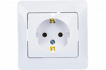 Евророзетка 1СП белая GLOSSA GSL000142 арт 404473