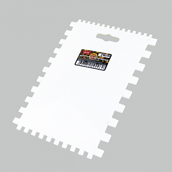 Шпатель 180х135мм для клея 4х стор-й, (зуб 4,6,8,10) DECOR 316-8800