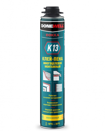 Клей-пена многоцелевой монтажный DONEWELL DOKKA K13 DPP10UAU (1уп-12шт)