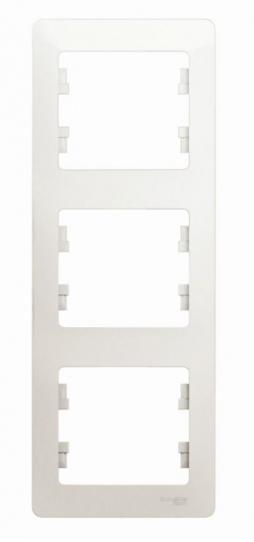 Рамка 3 поста вертикальная перламутр GLOSSA CSL000607