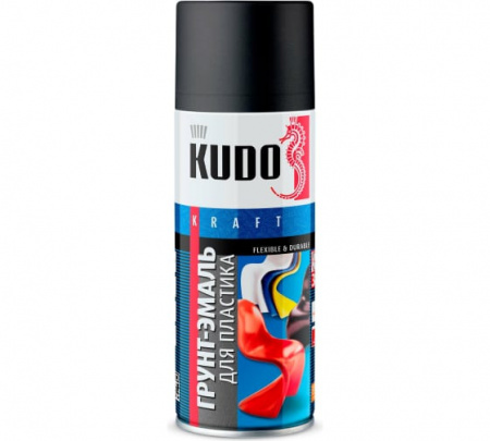 Грунт-эмаль для пластика черная KU-6002 KUDO (1уп-12шт)