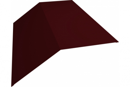 Конек плоский 190х190х2000 0,45 RAL 3005 винно-красный (вишня)