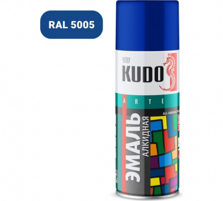 Эмаль-спрей синяя 470мл RAL5005 KU-1011 KUDO (1уп-12шт)