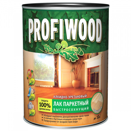 Лак алкидно-уретан. паркетный глянцевый быстросох 0,7кг Profiwood (1уп-14шт) 6272