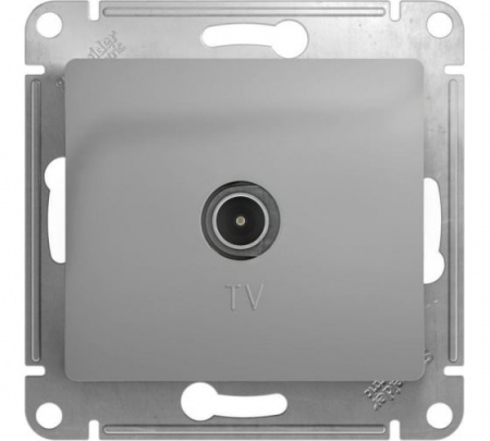 Розетка одиноч.графит в рамку TV 1дБ GLOSSA GSL0001391
